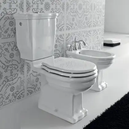 Кришка Artceram Hermitage Soft-close, білий/бронза (HEA005 01; 72)