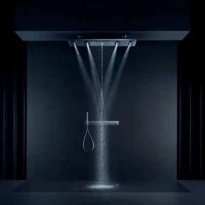 Верхній душ Axor ShowerHeaven 1200х300 4jet з підсвічуванням 5000 K, хром (10629000) Верхній душ Axor ShowerHeaven 1200х300 4jet з підсвічуванням 5000 K, хром (10629000)
