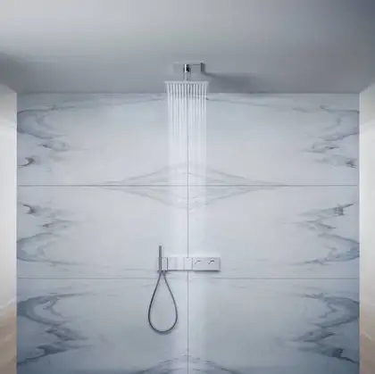Верхній душ Axor Showersolutions 240х240 2jet держатель зі стелі, хром (35312000) Верхній душ Axor Showersolutions 240х240 2jet держатель зі стелі, хром (35312000)