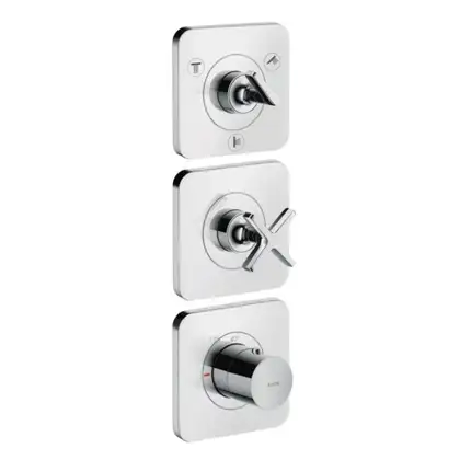 Термостат для душу Axor Citterio Е на 3 отвори, 3 функції, хром (36704000) Термостат для душу Axor Citterio Е на 3 отвори, 3 функції, хром (36704000)