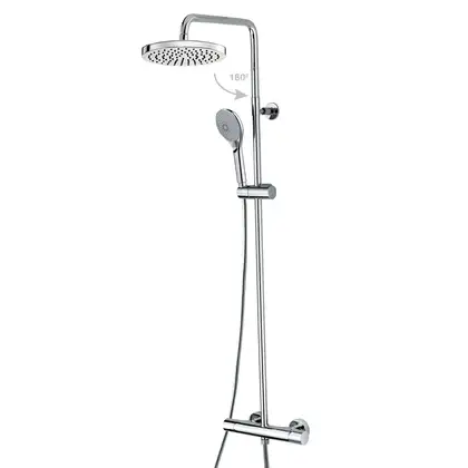 Душова система зі змішувачем Bossini Elios Shower з круглим верхнім душем, колір хром (L10173000030008)