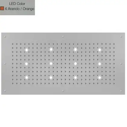 Верхній душ BOSSINI DREAM-XL RECTANGULAR, 12LED (помаранчевий), для підвісної стелі 100x50сm, хром (WI0382000030416)