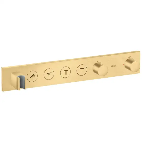 Термостат для душу Axor Showersolutions Select 600/90 на 4 функції, золото (18357990) Термостат для душу Axor Showersolutions Select 600/90 на 4 функції, золото (18357990)