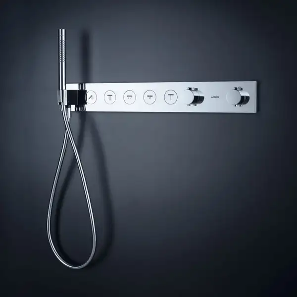 Термостат для душу Axor Showersolutions Select 600/90 на 4 функції, золото (18357990) Термостат для душу Axor Showersolutions Select 600/90 на 4 функції, золото (18357990)