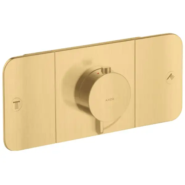 Термостат для душа Axor One, 2 споживача, зовнішня частина, Brushed Gold Optic (45712250) (45792250) Термостат для душа Axor One, 2 споживача, зовнішня частина, Brushed Gold Optic (45712250) (45792250)