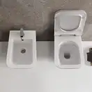 Унітаз підвісний з кришкою Globo Stone, білий (STS05BI + ST022BI) (STS05BI_ST022BI)