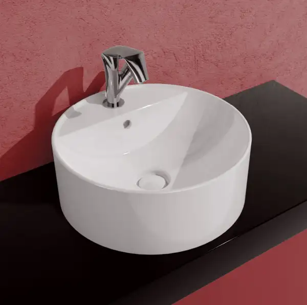 Умивальник на стільницю Flaminia Twin D42.5 см з поличкою під змішувач, білий (TW42A) Умивальник на стільницю Flaminia Twin D42.5 см з поличкою під змішувач, білий (TW42A)