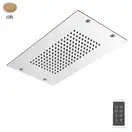 Fima Carlo Верхній душ Fima Modular монтажу стельового з нержавіючої сталі, LED підсвічування, Золото (F2825OR)