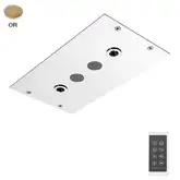 Fima Carlo Верхній душ Fima Modular монтажу стельового з нержавіючої сталі, LED підсвічування, Золото (F2820OR)