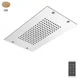 Fima Carlo Верхній душ Fima Modular монтажу стельового з нержавіючої сталі, LED підсвічування, Золото (F2825OR)