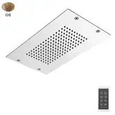 Fima Carlo Верхній душ Fima Modular стельового монтажу з нержавіючої сталі, LED підсвічування, Золото брашоване (F2825OS)