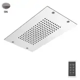 Fima Carlo Верхній душ Fima Modular стельового монтажу з нержавіючої сталі, LED підсвічування, Нікель брашований (F2825SN)