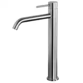 Змішувач для умивальника високий Fima Carlo Spillo Steel з донним клапаном, inox (F3071 / HINOX) (F3071_HINOX)