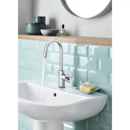 Grohe BauLoop Змішувач для раковини, L-розмір, хром (23763000) Grohe BauLoop Змішувач для раковини, L-розмір, хром (23763000)