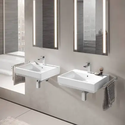 Умивальник підвісний Grohe Cube Ceramic 600х490 мм, білий (3947300H) Умивальник підвісний Grohe Cube Ceramic 600х490 мм, білий (3947300H)