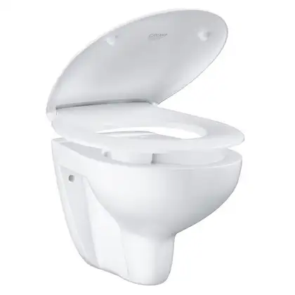 Унітаз ободковий підвісний Grohe Lecico Perth EURO plus з кришкою-сидінням SoftClose, білий (491606045) Унітаз ободковий підвісний Grohe Lecico Perth EURO plus з кришкою-сидінням SoftClose, білий (491606045)