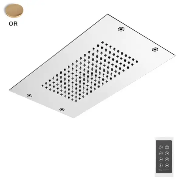 Fima Carlo Верхній душ Fima Modular монтажу стельового з нержавіючої сталі, LED підсвічування, Золото (F2825OR) Fima Carlo Верхній душ Fima Modular монтажу стельового з нержавіючої сталі, LED підсвічування, Золото (F2825OR)