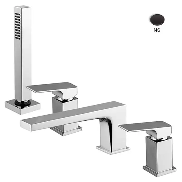 Змішувач для ванни Fima Carlo Fit до борту, чорний (F3394NS)