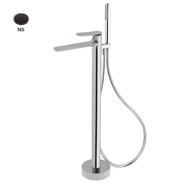 Fima Carlo Змішувач для ванни підлоговий Fima Flo, чорний матовий (F3804/6NS) (F3804_6NS)