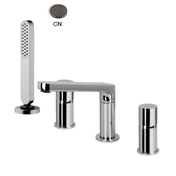 Fima Carlo Змішувач на борт ванни Fima NomosGo, чорний хром (F4174CN)