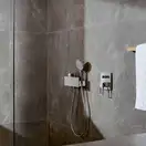 Шланговое під'єднання для душа Hansgrohe Fixfit Porter 300 з власником і поличкою, хром (26456000)