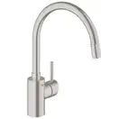 Змішувач для кухні Grohe Concetto з висувним виливом, суперсталь (32663DC1)