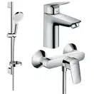 Набір змішувачів для душу Hansgrohe EcoSmart Logis 100 (71104000 + 71600000 + 26553400), хром (20200007)