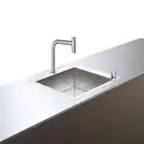 Кухонна мийка Hansgrohe C71 C71-F450-06 Sink combi 550x500 зі змішувачем, stainless steel (43201800)
