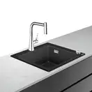 Кухонна мийка Hansgrohe C51 C51-F450-01 Sink combi 560x510 зі змішувачем Select, Сhrome (43212000)