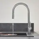 Змішувач для кухні Hansgrohe Talis 210 2jet з витяжним виливом Sbox, Brushed Black Chrome (72801340)