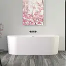 Ванна акрилова Knief Fresh Wall 180x80, Click-Clack з виливом, білий глянсовий (010023107/010009107) (010023107_010009107)