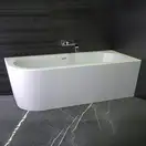Ванна акрилова Knief Wall Corner Left з щілинним переливом, 180x80 (0100277CL / 010009106S) (0100277CL_010009106S)