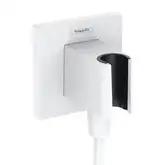 Шлангове приєднання Hansgrohe FixFit Porter E з тримачем, Matt White (26889700)