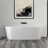 Ванна акрилова Knief Wall 180x80, щілинний перелив, білий матовий (0100277WM/010009106S) (0100277WM_010009106S)