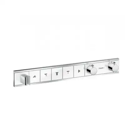 Hansgrohe RainSelect Термостат прихований, 5 виходів, білий/хром (15358400) Hansgrohe RainSelect Термостат прихований, 5 виходів, білий/хром (15358400)