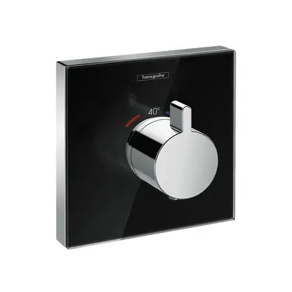 Термостат прихованого монтажу Hansgrohe ShowerSelect Glass HighFlow, Black/Chrome (15734600)