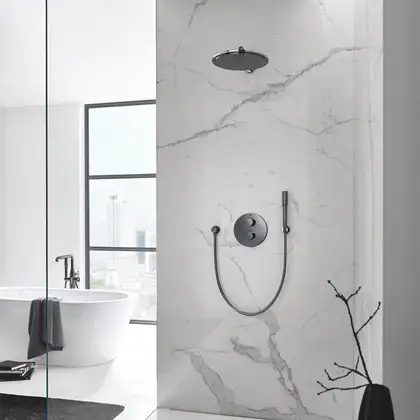 Верхній душ з кронштейном Grohe Rainshower Cosmopolitan 310, графіт матовий (26066AL0) Верхній душ з кронштейном Grohe Rainshower Cosmopolitan 310, графіт матовий (26066AL0)