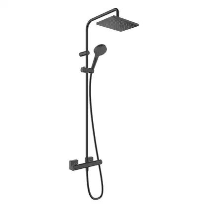 Hansgrohe Vernis Shape Душевая система с термостатом, черный матовый (26286670) Hansgrohe Vernis Shape Душевая система с термостатом, черный матовый (26286670)