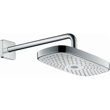 Верхній душ Hansgrohe Select Е 300 2jet з власником, білий / хром (27385400) Верхній душ Hansgrohe Select Е 300 2jet з власником, білий / хром (27385400)