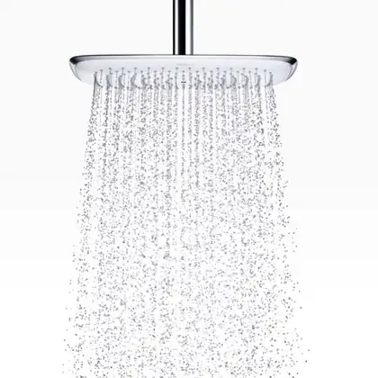 Верхній душ Hansgrohe PuraVida Overhead shower 400 1jet з власником зі стіни, білий / хром (27437400) Верхній душ Hansgrohe PuraVida Overhead shower 400 1jet з власником зі стіни, білий / хром (27437400)