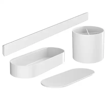 Комплект аксесуарів Hansgrohe WallStoris 4в1, Matt White (27968700) Комплект аксесуарів Hansgrohe WallStoris 4в1, Matt White (27968700)