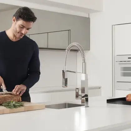 Grohe Eurocube Смеситель для кухни, SuperSteel (31395DC0) Grohe Eurocube Смеситель для кухни, SuperSteel (31395DC0)