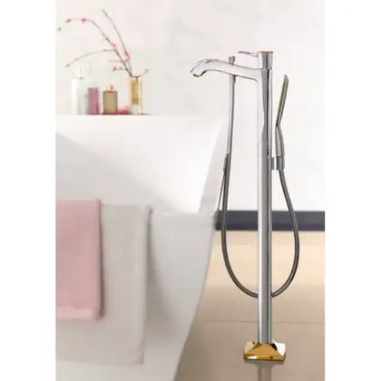 Змішувач для ванни для підлоги Hansgrohe Metropol Classic, Chrome/Gold Optic (31445090)