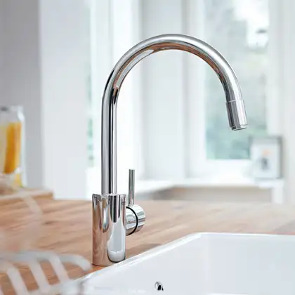 Змішувач для кухні Grohe Concetto з висувним виливом, суперсталь (32663DC1)