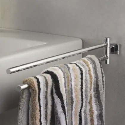 Рушникотримувач Grohe Essentials Сube подвійний 439 мм, хром (40624001) Рушникотримувач Grohe Essentials Сube подвійний 439 мм, хром (40624001)