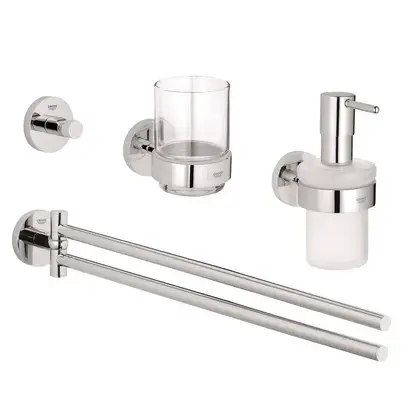 Набір аксесуарів 4 в 1 Grohe Essentials New (40846001) Набір аксесуарів 4 в 1 Grohe Essentials New (40846001)