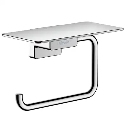 Тримач туалетного паперу Hansgrohe AddStoris з поличкою, Chrome (41772000) Тримач туалетного паперу Hansgrohe AddStoris з поличкою, Chrome (41772000)