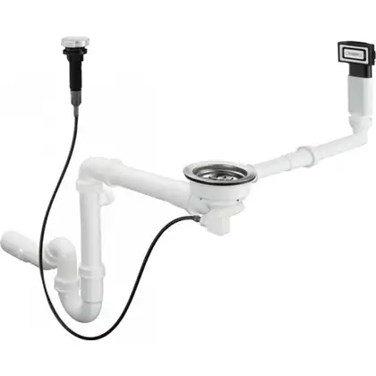 Сифон з переливом для мийки Hansgrohe D16-11 Automatic на 1 чашу, хром (43937000) Сифон з переливом для мийки Hansgrohe D16-11 Automatic на 1 чашу, хром (43937000)