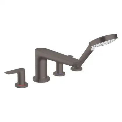 Змішувач врізний на край ванни Hansgrohe Talis E на 4 отвори, чорний хром (71748340) Змішувач врізний на край ванни Hansgrohe Talis E на 4 отвори, чорний хром (71748340)