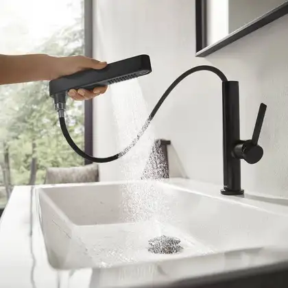 Hansgrohe Finoris 230 Смеситель для умывальника, черный матовый (76063670)